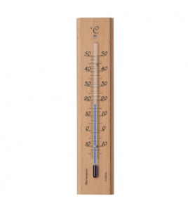 MUURTHERMOMETER HOUT 19X4X1 CM
