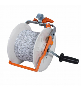 HASPEL MET VERSNELLING INCL. 500M KUNSTSTOFDRAAD