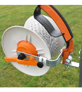 HASPEL MET VERSNELLING INCL. 500M KUNSTSTOFDRAAD