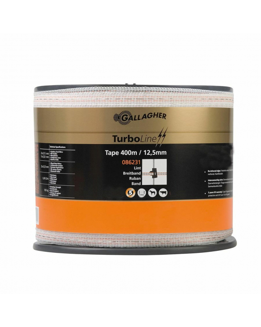 TURBOLINE LINT 12,5MM WIT 400M