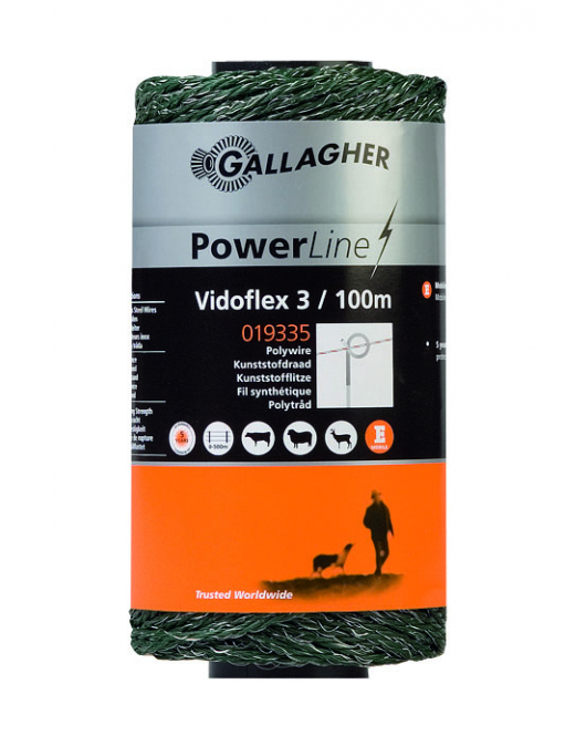 VIDOFLEX 3 POWERLINE GROEN 100M