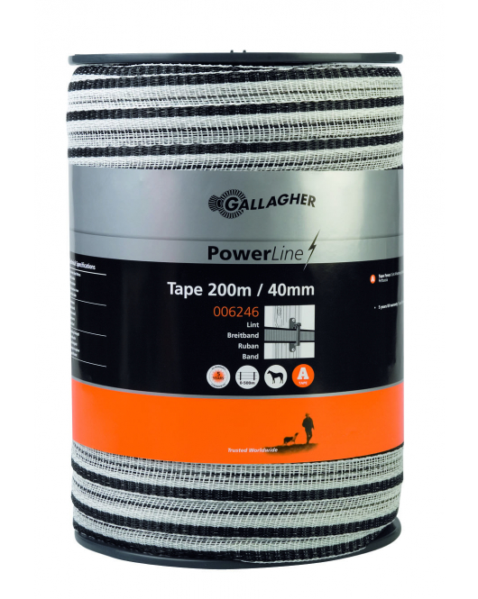 POWERLINE LINT 40MM WIT 200M