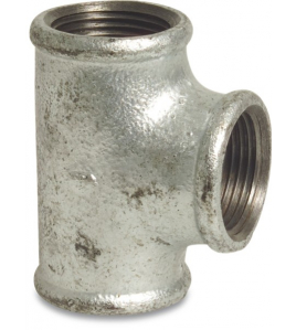 NR. 130 T-STUK 90&deg; GIETIJZER GEGALVANISEERD 1/2&quot; BINNENDRAAD S1