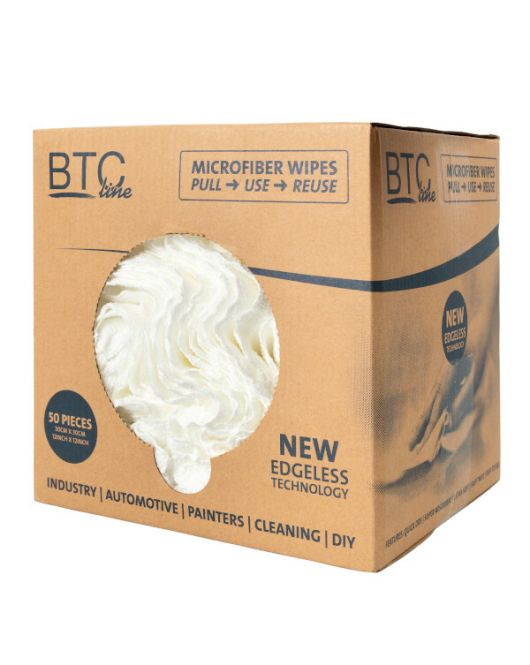 BTC LINE BLUE MICROFIBER WIPES BOX A 50 ST