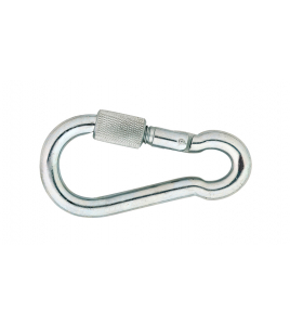 KARABIJNHAAK 100X10MM VERZINKT SCHROEF