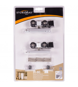 SCHUIFD. WIELSET T.B.V. 1 DEUR TYPE H-60