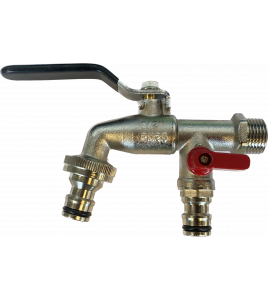 QUES DUBBELE UITLOOPKRAAN 1/2'' QUES DUBBELE UITLOOPKRAAN 1/2''