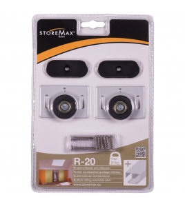 SCHUIFD. WIELSET T.B.V. 1 DEUR TYPE R-20