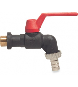 VIR KOGELKRAAN MET SLANGWARTEL PP 1/2" X 13 MM BUITENDRAAD X SLANGTULE 16BAR DN15 ZWART TYPE 210 VIR KOGELKRAAN MET SLANGWARTEL PP 1/2" X 13 MM BUITENDRAAD X SLANGTULE 16BAR DN15 ZWART TYPE 210