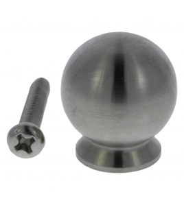 SX KNOP BOLROND ACHTERPLAAT DIA20MM RVS SX KNOP BOLROND ACHTERPLAAT DIA20MM RVS