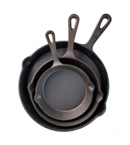 SET VAN 3 SKILLETS: 16 X 3,3 CM + 19,5 X 4 CM + 24,5 X 4 CM SET VAN 3 SKILLETS: 16 X 3,3 CM + 19,5 X 4 CM + 24,5 X 4 CM