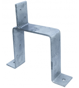 REGENPIJPBEUGEL MET LIP ZWAAR MODEL VERZINKT 124X100X124 MM