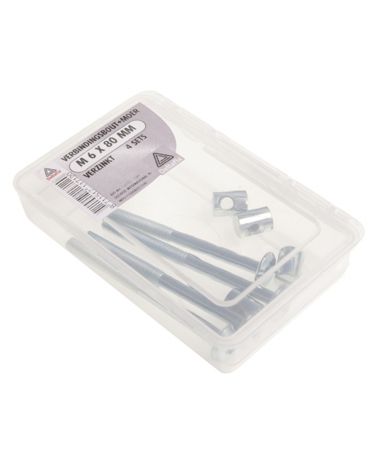 VERBINDINGSBOUT MET MOER VZ M6 X 80 MM 4 SETS