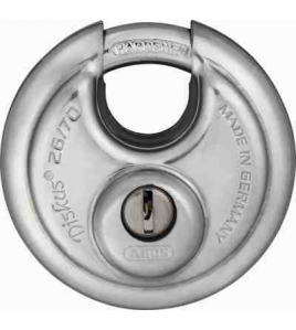 ABUS DISKUSSLOT RVS HUIS EN GEHARD STALEN BEUGEL - BOORBELEMMERING