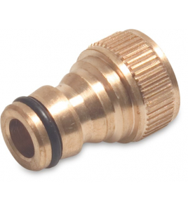 AANSLUITING MESSING 3/4&quot; BINNENDRAAD X MANNELIJK KLIK