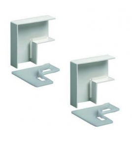 2 STUKS HAAKSE HOEK VLAK P25 WIT