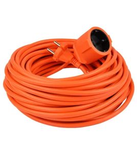VERLENGSNOER 20 METER 2X1,5MM H05VV ORANJE