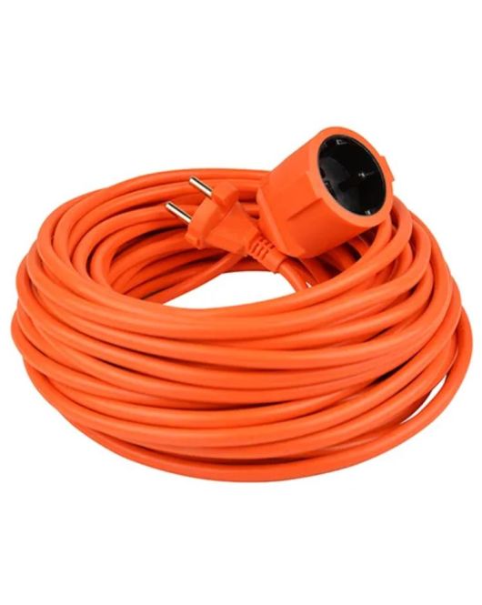 VERLENGSNOER 20 METER 2X1,5MM H05VV ORANJE