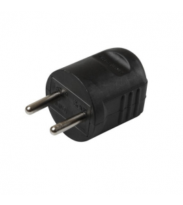 STEKKER KLAP 10A ZWART N&amp;L