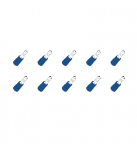 10 ST.KABELSCHOEN ROND MALE 4MM BL