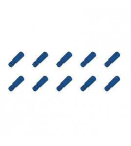 10ST.KABELSCHOEN ROND FEMALE 4MM BL