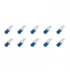 10 ST.KABELSCHOEN VLAK MALE 6,3 BL