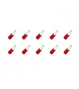 10 ST.KABELSCHOEN ROND MALE 4MM RD