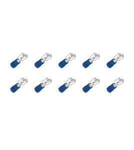 10ST.KABELSCHOEN VLAK FEMALE 6,3 BL