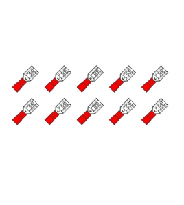 10ST.KABELSCHOEN VLAK FEMALE 6,4 RD