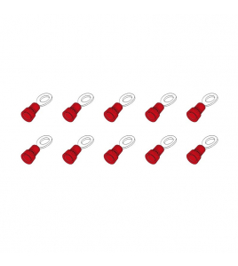 10 ST.KABELSCHOEN OOG 3MM ROOD