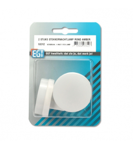 2 STUKS STEKKERNACHTLAMP ROND AMBER