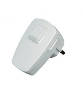 STEKKER MET SCHAKELAAR RA WIT