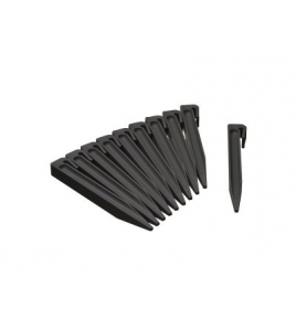 GRONDPENNEN VOOR BORDERRANDEN H19,5X1,9X1,8CM ZWART 10 STS/SET