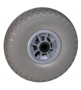 WIEL 300X4 GRIJS SOFTWIEL PVC NAALDLAGER 20 MM