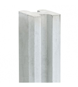 ZAAN TUSSENPAAL WIT/GRIJS 10X10X275CM