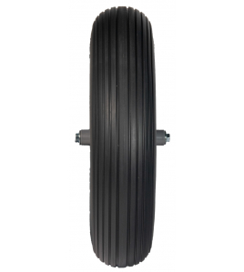 WIEL 400X8 GRIJS SOFTWIEL PVC KOGELLAGER 13 CM AS