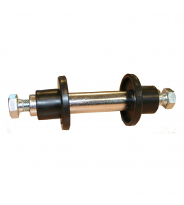 AS 13CM, &#248; 20MM, INCLUSIEF 2 WIELBOUTEN EN STOFKAPJES