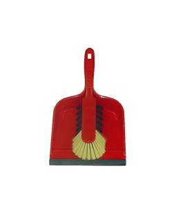 STOFBLIKSET KUNSTSTOF BLAUW / ROOD