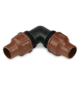 KNIE 90&deg; PP 16 MM LOCK BRUIN TYPE BF-22 LOCK