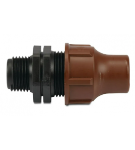 OVERGANGSSTUK PP 16 MM X 1/2&quot; LOCK X BUITENDRAAD BRUIN TYPE BF-82-50 LOCK