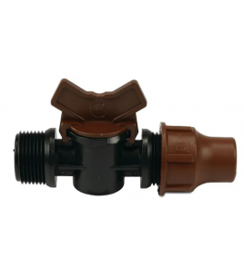PLUG KLEP PE 3/4&quot; X 16 MM BUITENDRAAD X LOCK BRUIN TYPE BF-VALVE LOCK