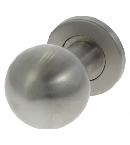 VOORDEURKNOP ROND 52MM ROZET RVS