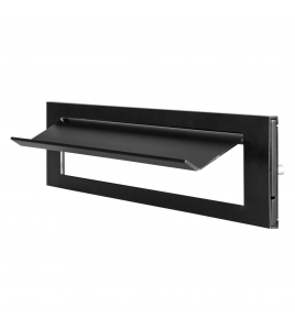 SX BRIEFPLAAT/TUIMELKLEP ALU ZWART