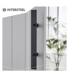 DEURGREEP PLAT 400MM X 40MM TBV SCHUIFDEUR, MAT ZWART