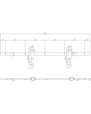 SCHUIFDEURSYSTEEM 2 METER, HANGROLLEN PIJLVORM 290MM, STAAL MAT ZWART